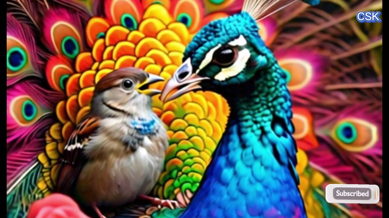 Moonlit Serenade"Feathers and StarlightDance of Delight"The jungle's friendship @