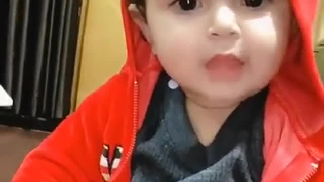 Cute little baby say Papa 🤩😊😘