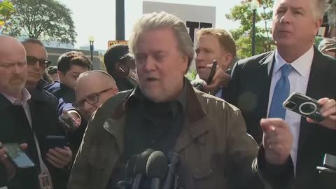 Steve Bannon speaks after prison sentence- Biden's 'judgment' will come November 8th