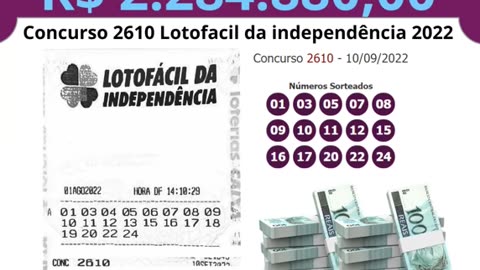 Saiu aqui 15 pontos da lotofácil da independência 2022