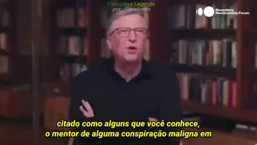 Bill Gates - fica nervoso e assume falhas em frente a tela