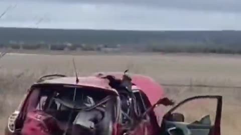 Destroyed Car Ukraine Russia war #shorts