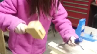 JoJo Chopping Her First Mortise