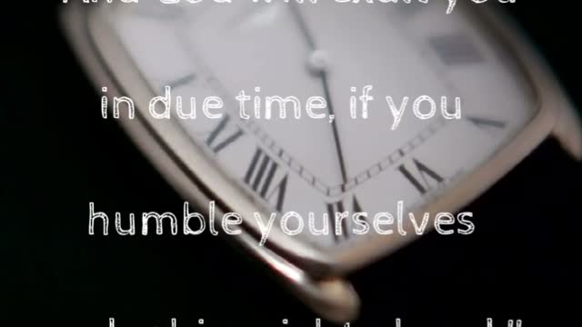 Perfect Timing 1 Peter 5:6