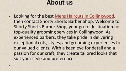 Get The Best Mens Haircuts in Collingwood.