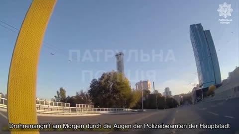 Morgendlicher Drohnenangriff durch die Augen der Polizeibeamten der Hauptstadt