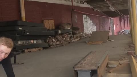 Warehouse black beanie skate grind