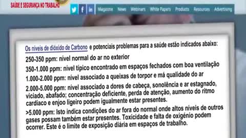 Teste ao vivo a máscaras