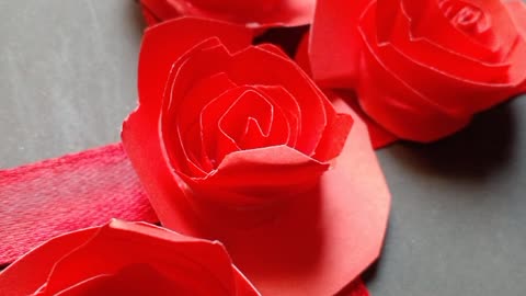 Easy paper rose ideas #paper craft