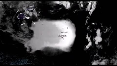 Tonga volcano erupts like a bomb