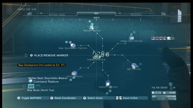 Metal Gear Solid V : The Phantom Pain - Side ops mission Command platform