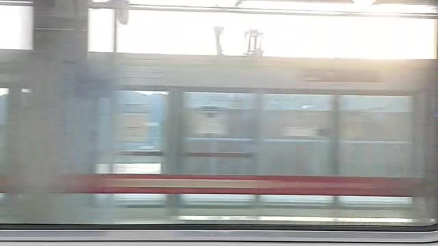 Scenery going home after work-on the subway