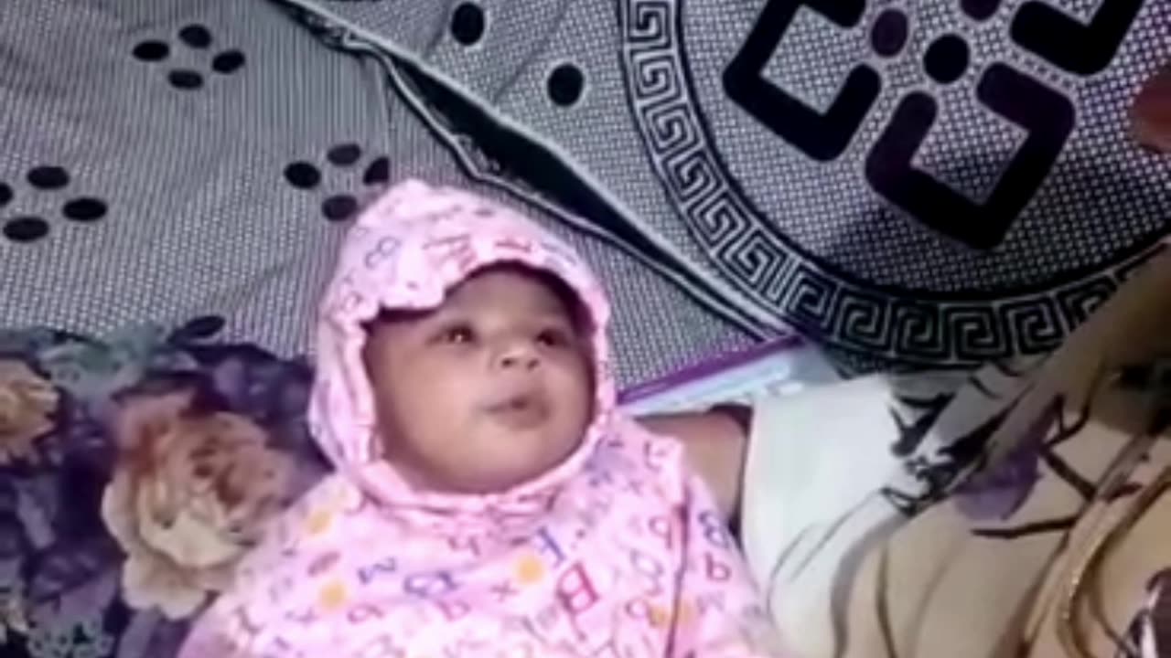 15 days old born baby talking for grandmother