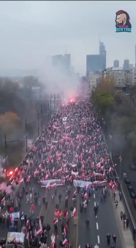 Polish people celebrate their country and traditional values.