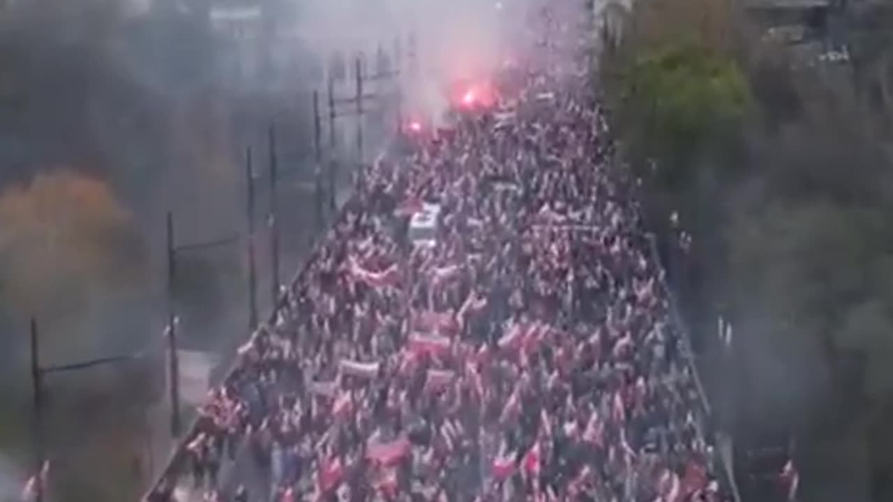 Polish people celebrate their country and traditional values.