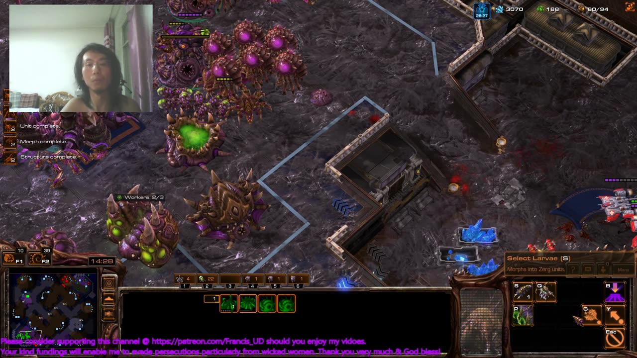 starcraft2 zvt on royal blood again a rather close one where nydus worms v lots of marines & tanks