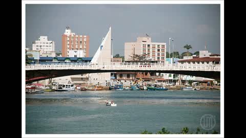 GUARAPARI CITY: Cais do Centro e Ponte Governador Jones dos Santos-Brazil