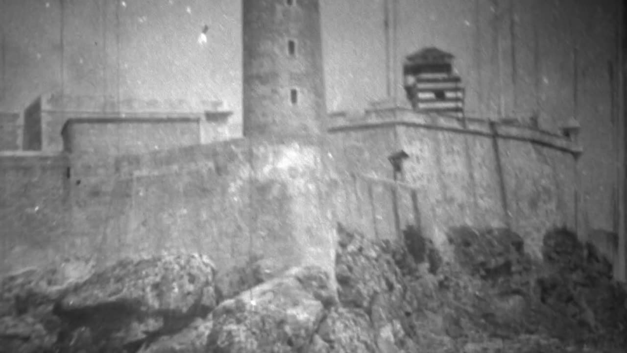 Morro Castle, Havana Harbor (1898 Original Black & White Film)