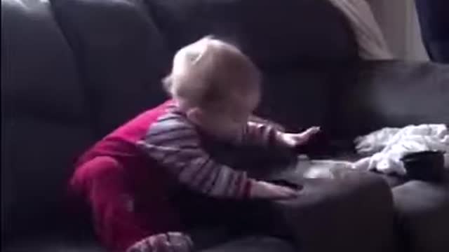 Funny babies with cats . Unseen moments !