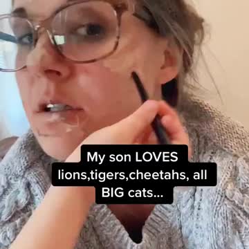 Four year old gives mom a makeover