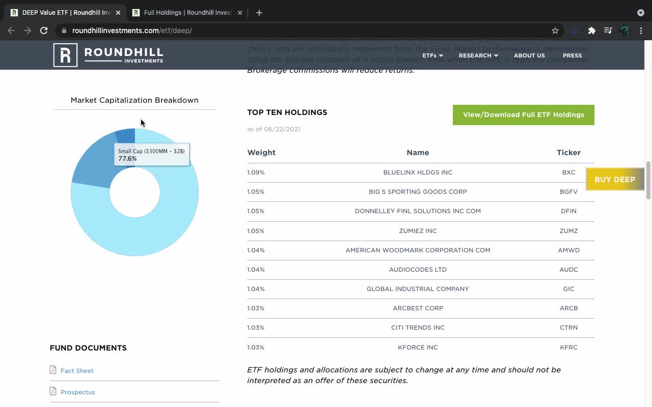 DEEP ETF Introduction(Deep Value)