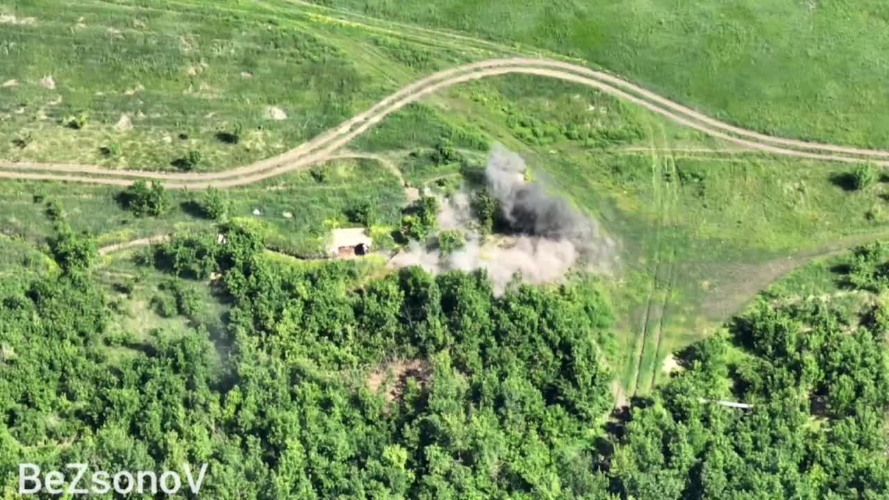 Artillery work on Ukrainian positions in the Avdiivka direction