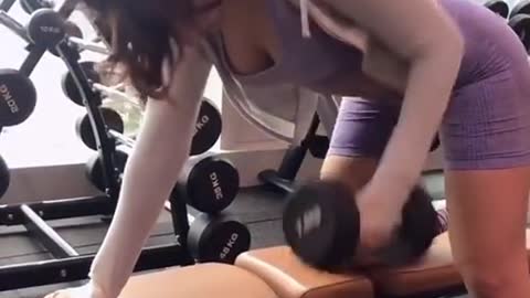 Sexy girl in the gym