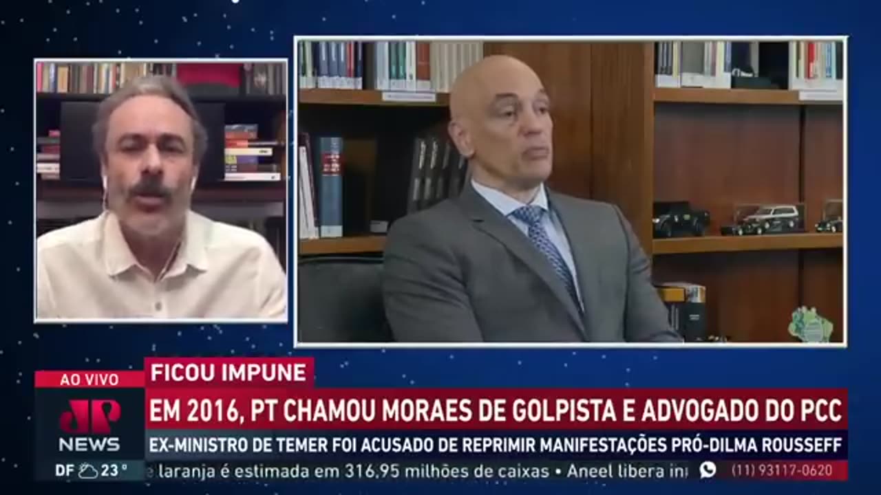 Em 2016, Lula chamou Moraes de golpista e advogado do PCC, mas ficou impune