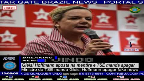 Gleisi Hoffmann aposta na mentira e TSE manda apagar a ptsada está desesperada