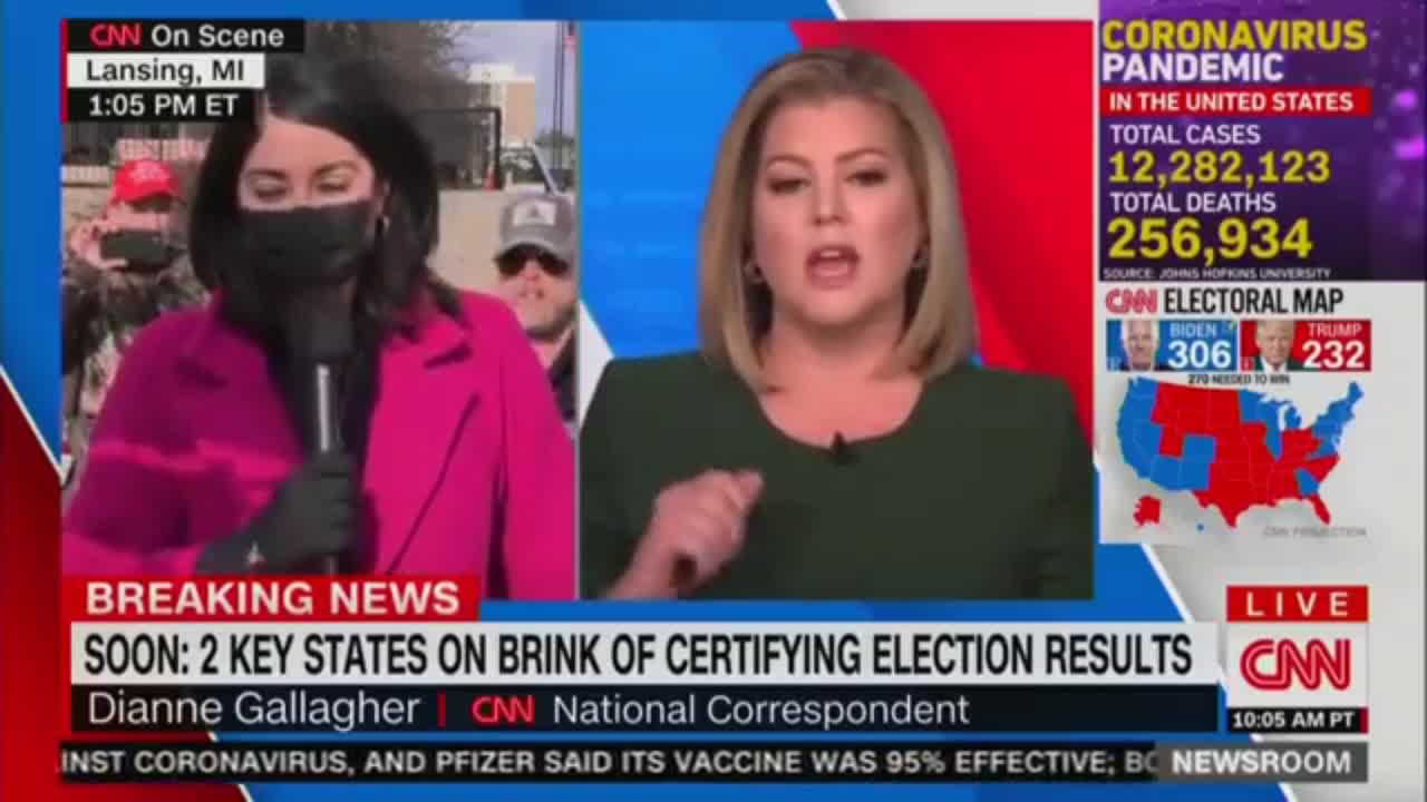 'CNN Sucks': MAGA protesters completely drown out CNN reporter's live shot in Michigan