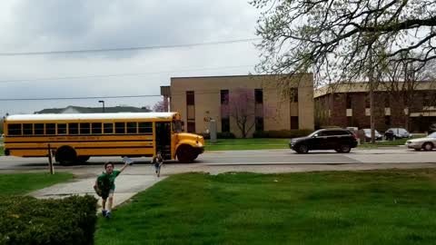 Drivers Pass School Bus When Flag is Up