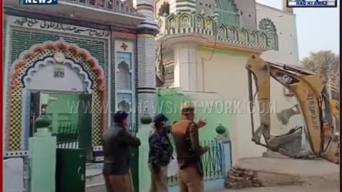 ONE MORE MASJID SHAHEED WITH BULDOZER IN UTTAR PRADESH