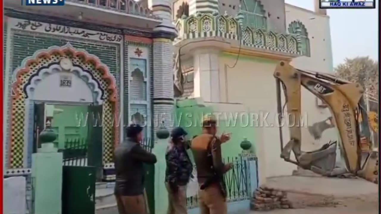 ONE MORE MASJID SHAHEED WITH BULDOZER IN UTTAR PRADESH