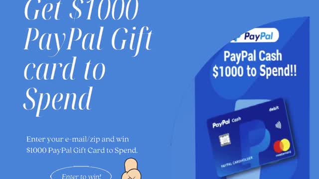 How to win $1000 paypal gift card