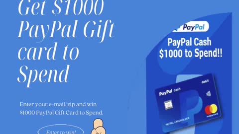 How to win $1000 paypal gift card