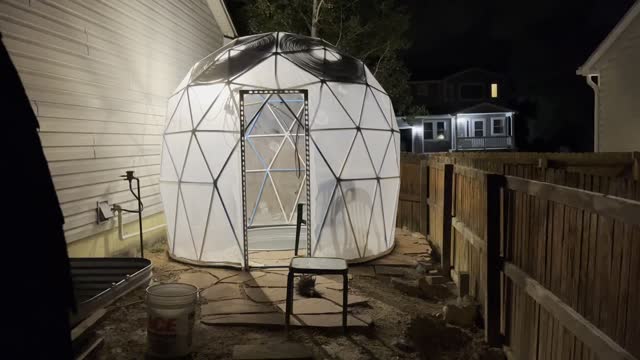 Dome Illuminated at Night