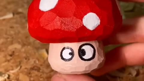 DIY Wood Art Mushroom