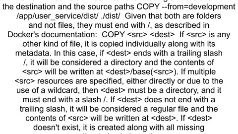 dist folder not generated when building typescript in docker