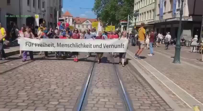 The people in Europe are still protesting for freedom
