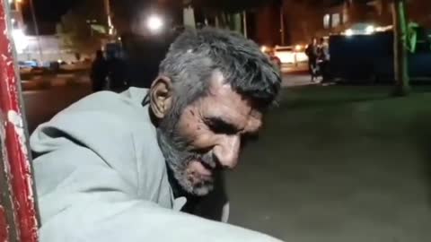 Iranian Kurdish man singing from deep of his heart