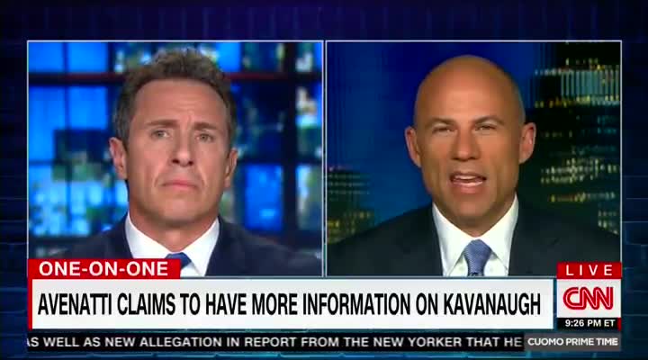 Avenatti: Kavanaugh saying he was a virgin in HS "shows he's lying."