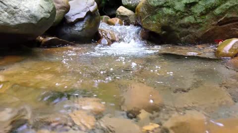 The sound of water flowing