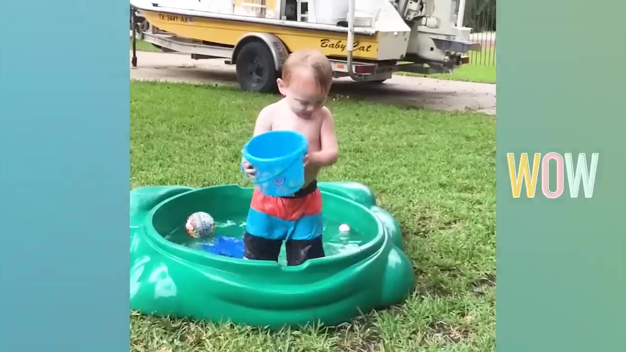 Funny Babies Playing With Water __ Baby Outdoor Videos