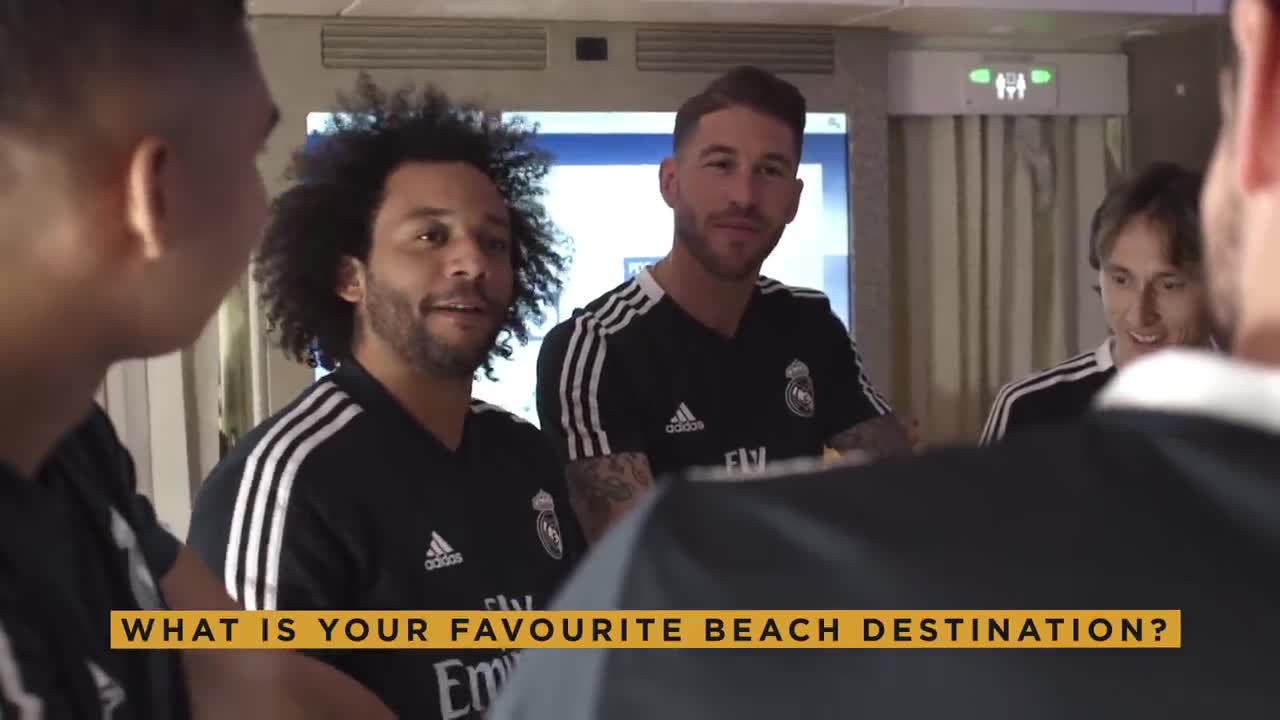 MARCELO, BALE, RAMOS and their teammates - FUNNY MOMENTS Emirates A380!