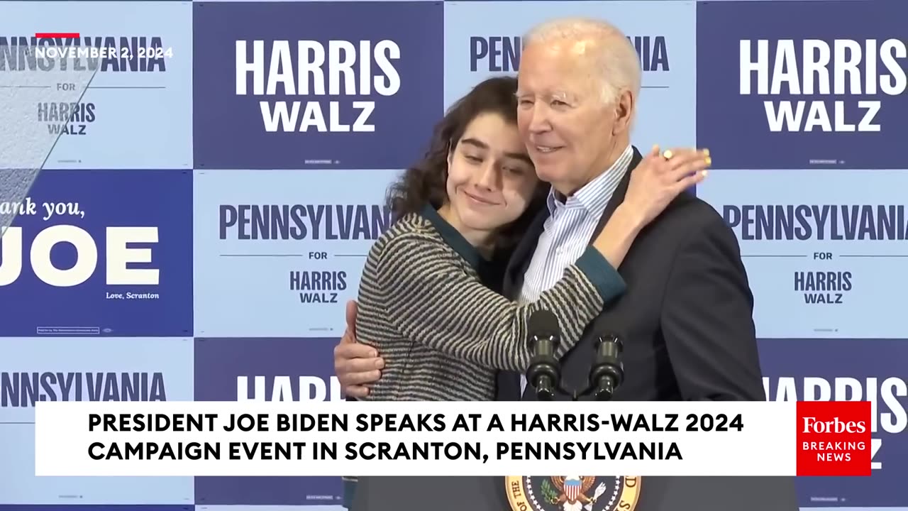 JUST IN- Joe Biden Encourages Union Workers In Scranton, Pennsylvania, To Get Out The Vote