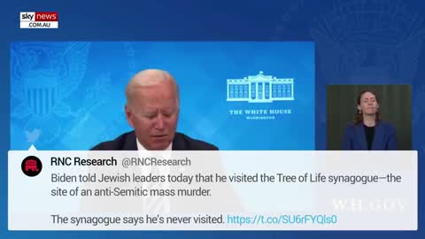 White House in damage control after Biden falsely claimed he visited synagogue