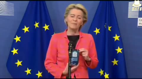 EU President Ursula von der Leyen rolling out the orwellian digital ID.