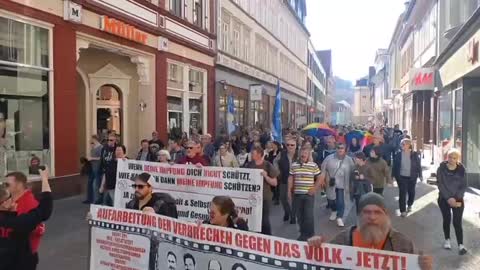 Easter protest in Eisenach, Germany against the Great Reset