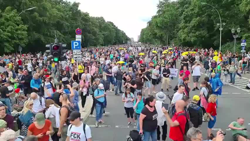 Berlin Lockdown Protests August 1, 2021