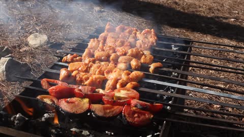 BBQ / Grilled chicken breast with tomato